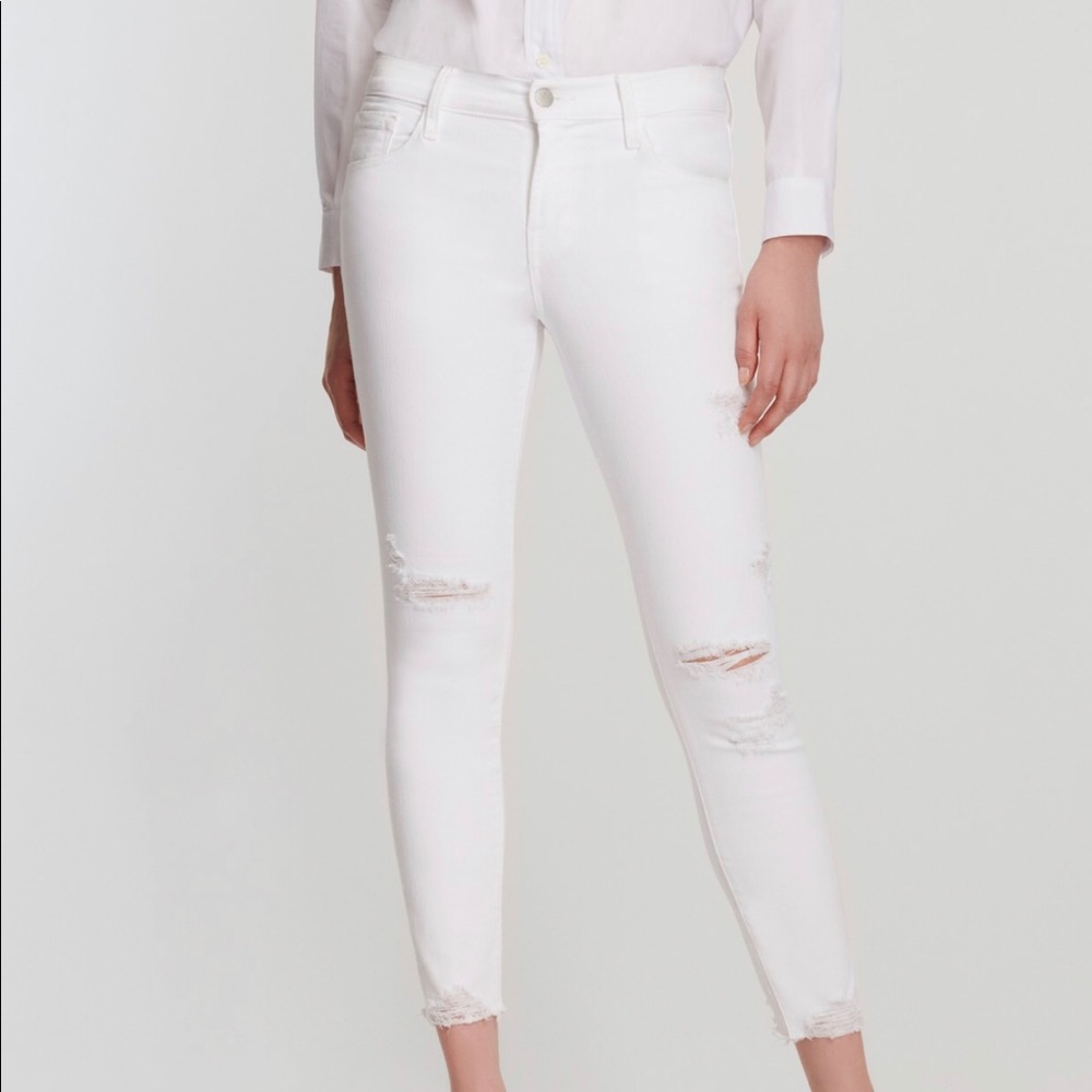 J-Brand 835 Mid-Rise Crop Skinny Jeans - size 26
